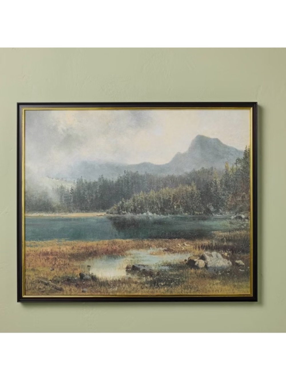 20"x24" Landscape Mountain Framed Wall Art- Hearth & Hand Magnolia NEW